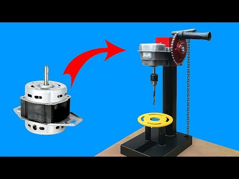How To Make A Powerful Drill Press From An Old Washing Machine Motor | Easy DIY Project