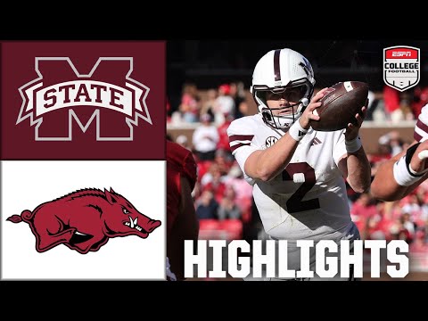 Mississippi State Bulldogs vs. Arkansas Razorbacks | Full Game Highlights | ESPN College Football