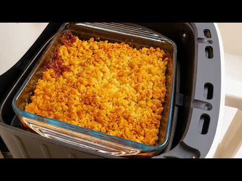 Juicy, crispy APPLE crumble in an AIR FRYER in 8 minutes! So delicious and easy!