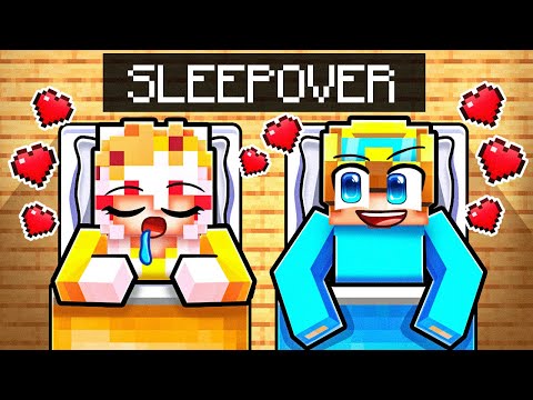 Nico & Mia SLEEPOVER in Minecraft!