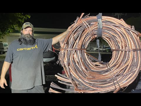 $14,000 Worth Of Copper Wire Stripped With The Copper King