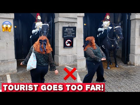 😲SHOCKING! Reckless Tourist STORMS Horse Guards Post — Guard Reacts INSTANTLY‼️