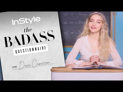 Dove Cameron Pole Dances To Janelle Monáe Tunes | Badass Questionnaire | InStyle