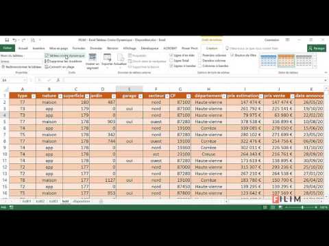 Excel - 3 Avancé - Cours Tableau Croise Dynamique 2 Disposition