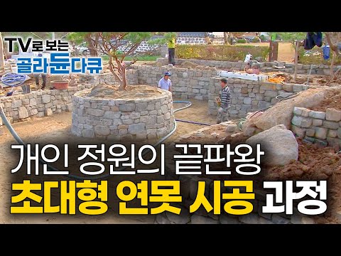 꽃 심는 정도가 아니다. 시골집 마당에 아예 초대형 연못을 만드는 놀라운 과정｜개인정원｜극한직업｜#골라듄다큐