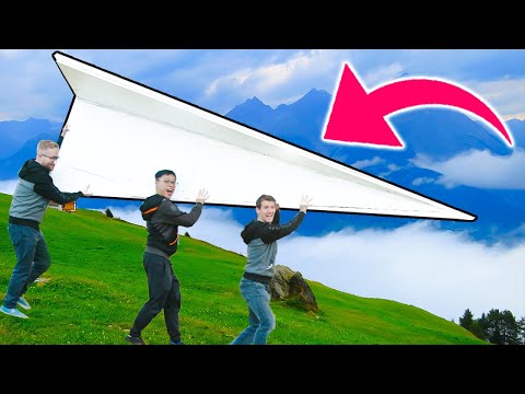 We Made a GIANT Paper Airplane!!