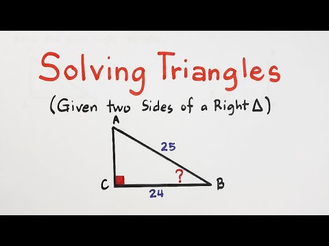 Solving Right Triangles - Finding the Angle Given the Two Sides of the Triangle