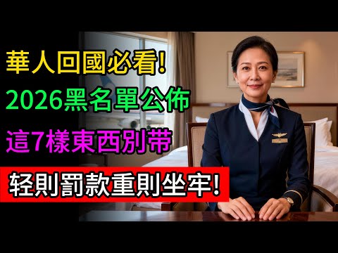華人回國必看!2025回國入境黑名單公佈，這7樣東西給多少錢也別帶，輕則罰款重則坐牢!#科普 #入境 #中國