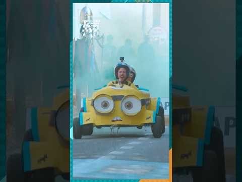 Minions Soapbox Hits Mach Banana ππ€£ #shorts #redbullsoapboxrace