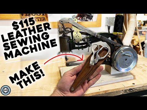 The Amazing $115 Leather Stitching Machine In Use! - Making A Leather Sheath