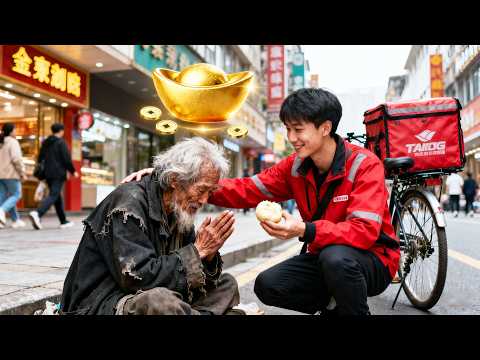 外賣員隨手給了乞丐一個饅頭，誰知乞丐反手給了他八百億！本以為是詐騙，結果卻成了隱藏大佬，被所有人追捧！#都市 #drama #短劇 #逆襲 #情感 #爽劇