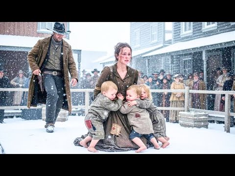 Vendue avec ses enfants dans la neige — Le cow-boy rugit : « Je vous emmène tous »