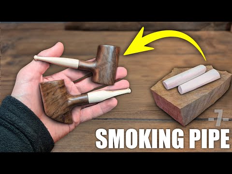 MAKING A PIPE - Pipe From Walnut Tree - HAND MADE SMOKING PIPE