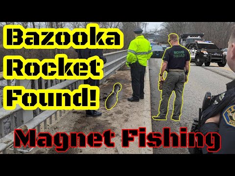 Crazy Explosive found in front of News Crew | Magnet Fishing | Bazooka