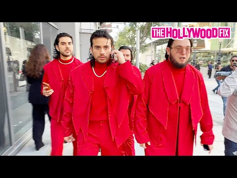 Fuerza Regida Get Frustrated When They Lose Their Security At The Grammy Awards In Los Angeles, CA