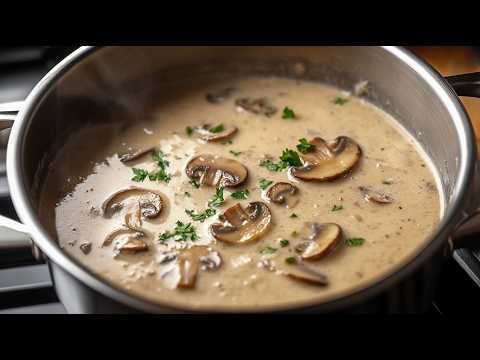 This creamy mushroom soup heals my stomach like medicine! Simple and delicious