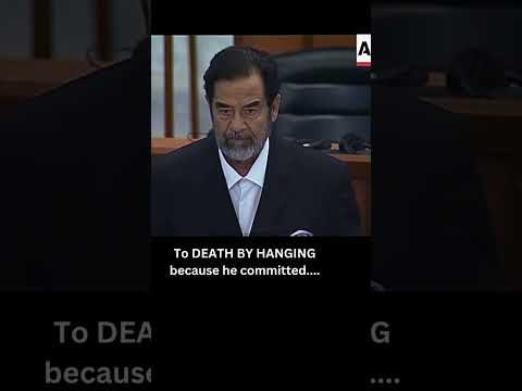 Saddam Hussain's live reaction to his death sentence #shorts