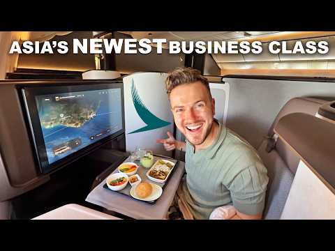 Cathay Pacific BRAND NEW Business Class (This is SO Good)