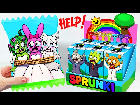 HELP SPRUNKI ! Unboxing The LARGEST Incredibox SPRUNKI MYSTERY BOX | Pinki x Oren | Paper DIY ASMR