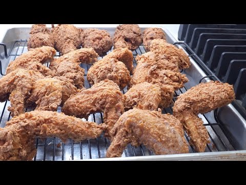 Fried Chicken That Stays Crispy – Fried Chicken with Egg Wash + Double Fry