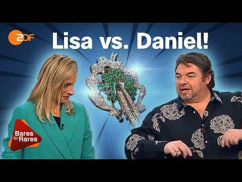 Broschen-Battle: Smaragd Lisa vs. Diamant Daniel machen Auge auf Accessoire | Bares für Rares