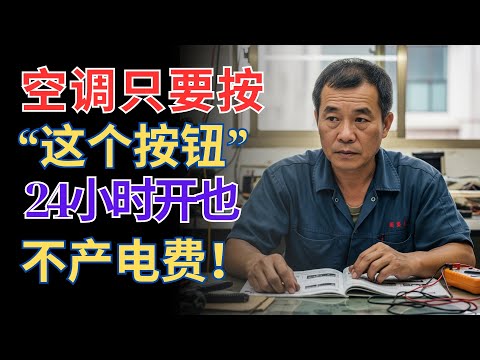 老人家，按一下这个键，24小时开空调，不用担心健康，也不用担心电费暴涨！