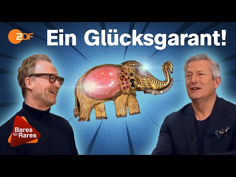 Brosche mit Bedeutung: Edler Elefant mit Edelsteinen soll Reisekasse füllen | Bares für Rares