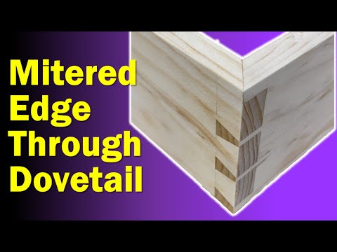 How To Cut A Dovetail Joint - Mitered Edge