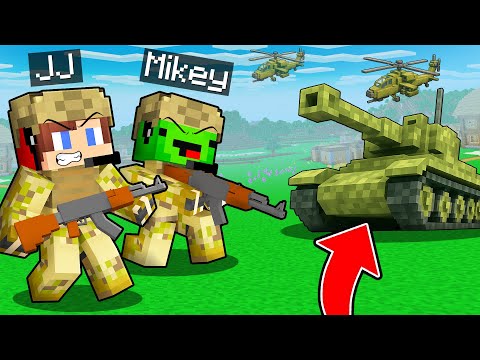 Mikey and JJ joined Military Civilization in Minecraft ! (Maizen)