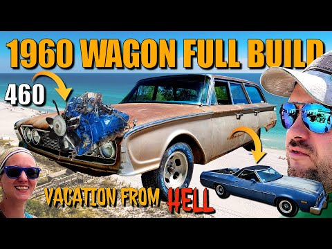 BIG BLOCK 1960 Ford Station Wagon FULL BUILD - My Girl Sees the Beach for FIRST TIME!