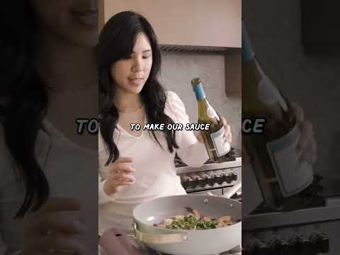 White Wine Garlic Shrimp Pasta! 🍤 | HONEYSUCKLE