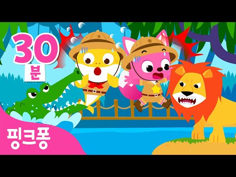 #놀이친구 | 핑크퐁 동물 수수께끼 총 모음 🔍 | 뭐가 보여? 맞춰봐! | 수수께끼 놀이 | 어린이 퀴즈 | 어린이집 놀이 | 동물 동요 | 핑크퐁! 인기동요