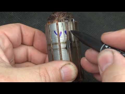 Repair angle grinder Bosch GWS 10-125 with a burned out electric motor