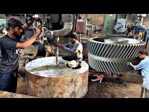21Days Machining Process of 3Ton Industrial Gear with 100yrs old Technology