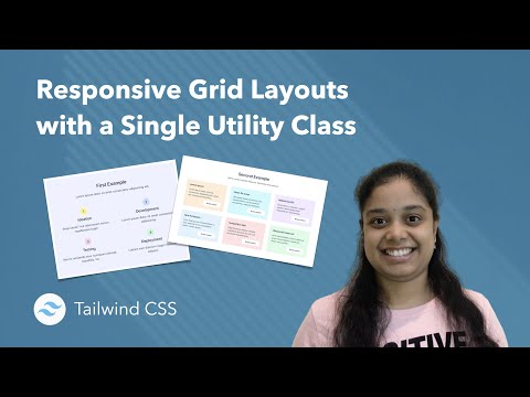 Easy Responsive Grid Layouts in Tailwind CSS without Breakpoints | Single utility class