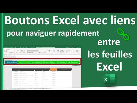 Boutons Excel avec liens pour naviguer rapidement entre les feuilles Excel + astuce 💡