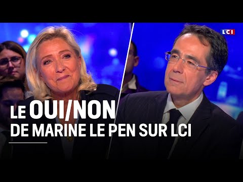 Peine de mort, religion, OTAN... le OUI/NON de Marine Le Pen face à Darius Rochebin｜LCI