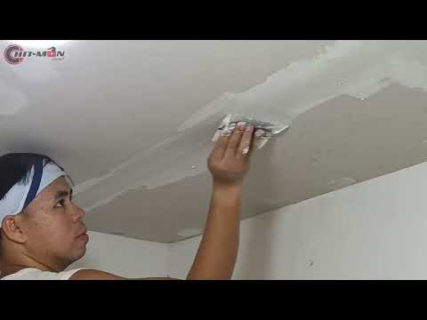 PANOORIN MO MUNA TO!!..GANITO DAPAT Mag Masilya at Mag  Pintura ng Kisame gamit ang SKIM COAT