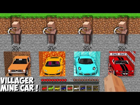 Which VILLAGER WILL GET THE BEST SUPER CAR in Minecraft ? SUPER CAR UNDERGROUND !