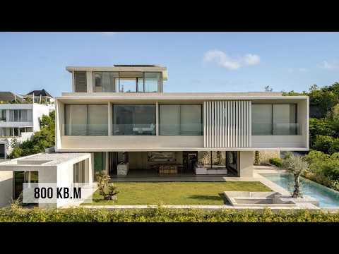 Обзор современного дома 800 кв.м в стиле минимализм с бассейном и стеклянным полом