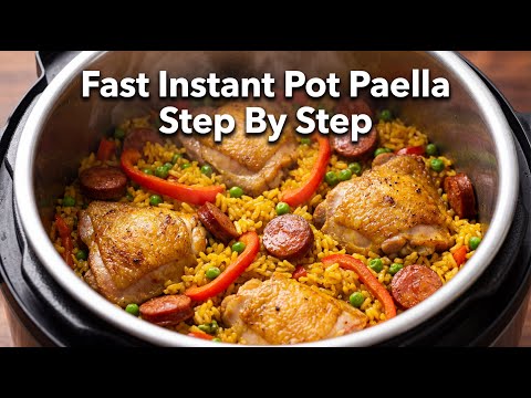 Fast Instant Pot Paella with Chicken and Chorizo Cooking Guide Step By Step