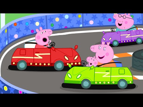 Peppa Pig Drives NEW Bumper Cars 🚗 | Peppa&George:Electric Toy Car Race |Tales |FullEpisodes Cartoon