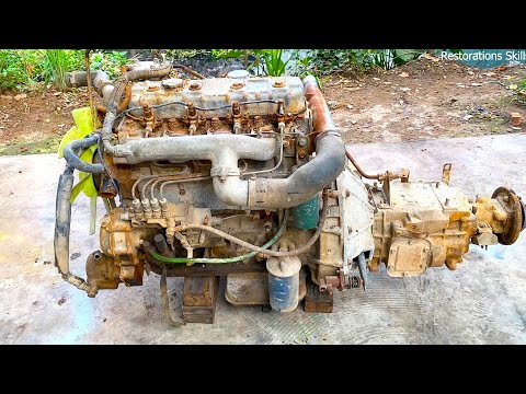 Genius Boy Hyundai Truck Engine Restoration // World Class 4 Cylinder Diesel Engine Restoration