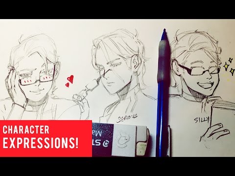 How To Draw Character Expressions: Flirty, Serious, Silly
