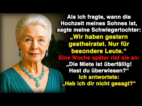 Als ich fragte, wann die Hochzeit ist, sagte meine Schwiegertochter: "Wir haben gestern geheiratet!"