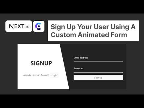Integrate Clerk Into Your Custom Animated Signup Form In NextJS