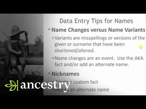 Many Names, One Person:  Data Entry Tips for All that Information | Ancestry