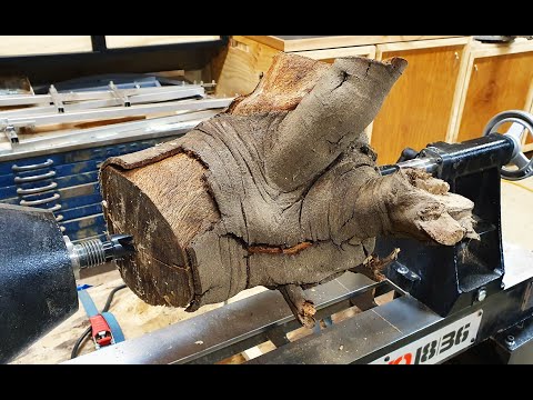 Mystery Firewood Vase | Cracked Hollow Form | Deep hollowing.