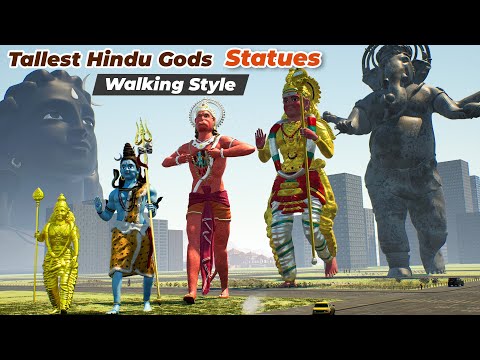 Tallest Hindu Gods  statues in Walking and Moving Style | First Person perspective view