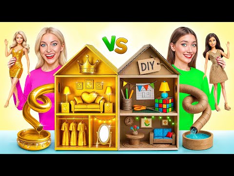 Wir Bauen Ein Erstaunliches Puppenhaus | Reich vs Arm Challenge Trend DO Challenge